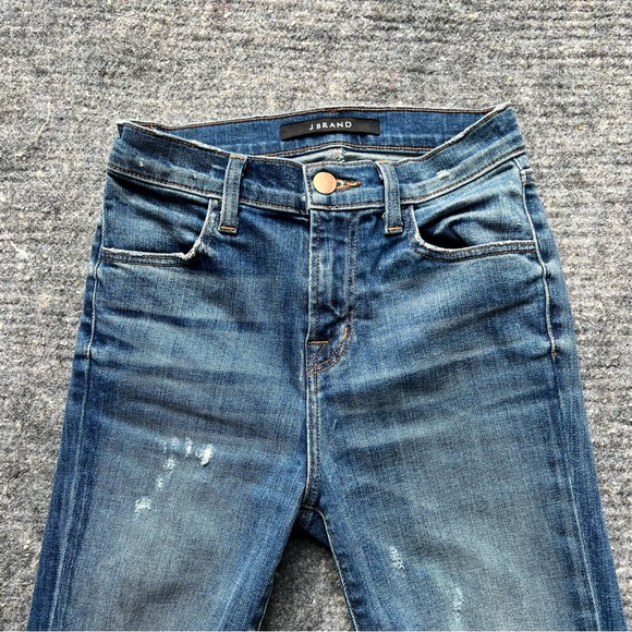 NWOT J.Brand Skinny Jeans, distressed, cropped, high waist CUT 12677 Sz 24 - Picture 6 of 12